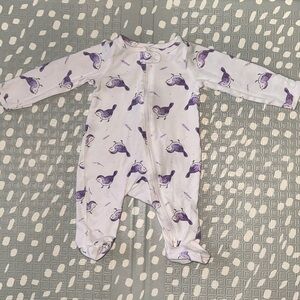 Carter's Lavender Bird Print Footie Pajamas